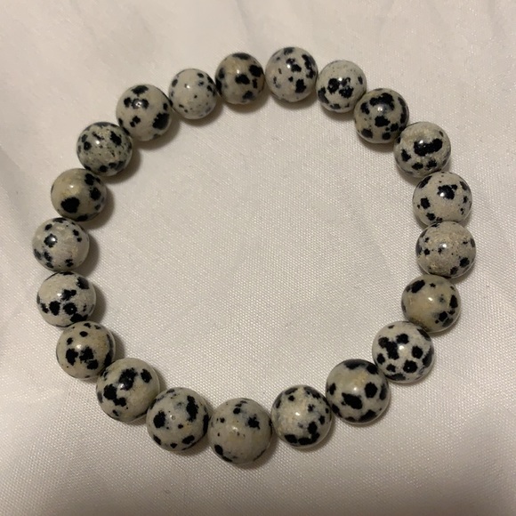 ✨ Bundle 2 for $12. Dalmatian jasper crystal bracelet. - Picture 2 of 2